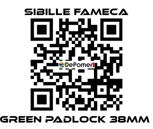 GREEN PADLOCK 38MM  Sibille Fameca