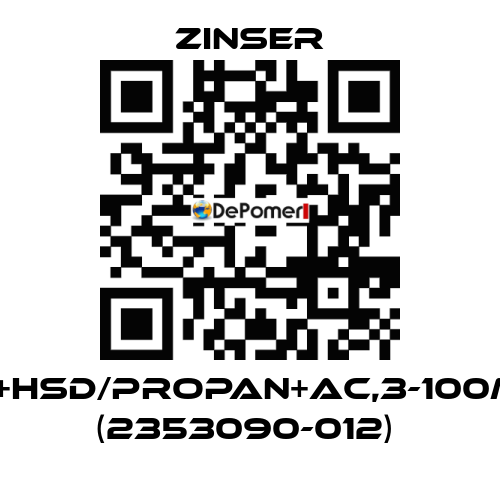 BD+HSD/Propan+AC,3-100mm (2353090-012)  Zinser