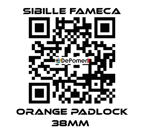 ORANGE PADLOCK 38MM  Sibille Fameca