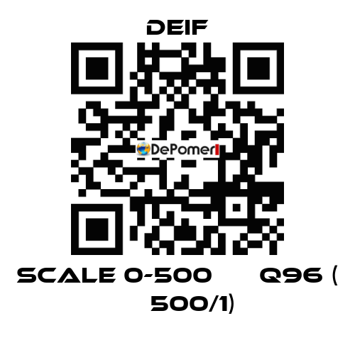 scale 0-500 А ЕQ96 ( ТТ500/1) Deif