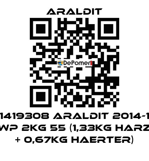 1419308 ARALDIT 2014-1 WP 2KG 55 (1,33KG HARZ + 0,67KG HAERTER) Araldit