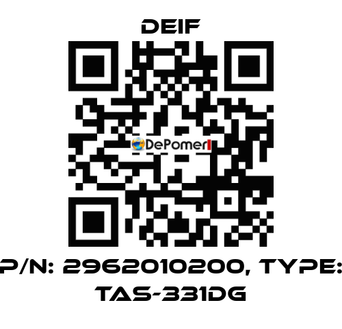 P/N: 2962010200, Type: TAS-331DG Deif