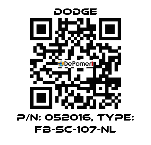 p/n: 052016, Type: FB-SC-107-NL Dodge