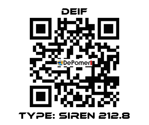 Type: SIREN 212.8 Deif