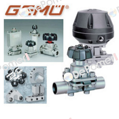 Diaphragm valve with actuator and control for 687 40D17345E12/N Gemü