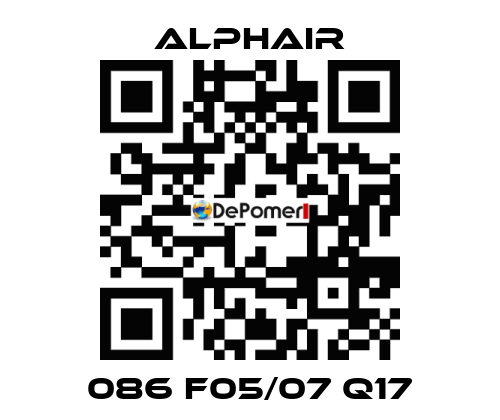 086 F05/07 Q17 Alphair