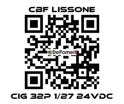 CIG 32P 1/27 24VDC CBF LISSONE