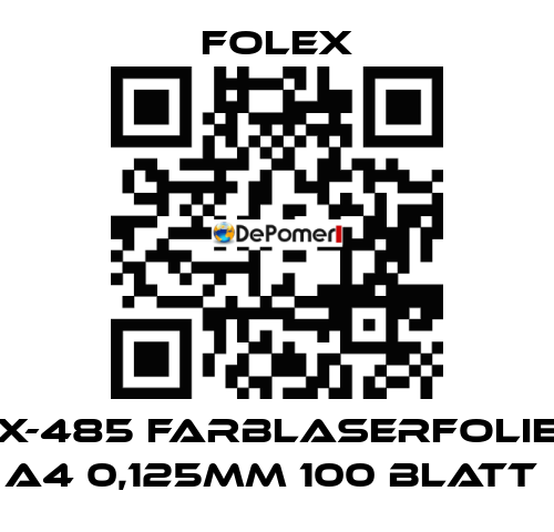 X-485 FARBLASERFOLIE A4 0,125MM 100 BLATT  Folex