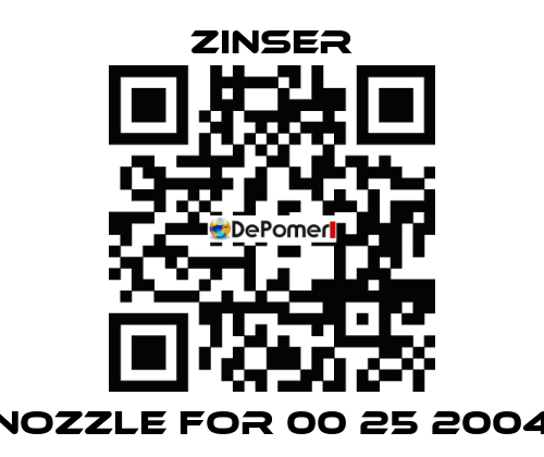 nozzle for 00 25 2004 Zinser