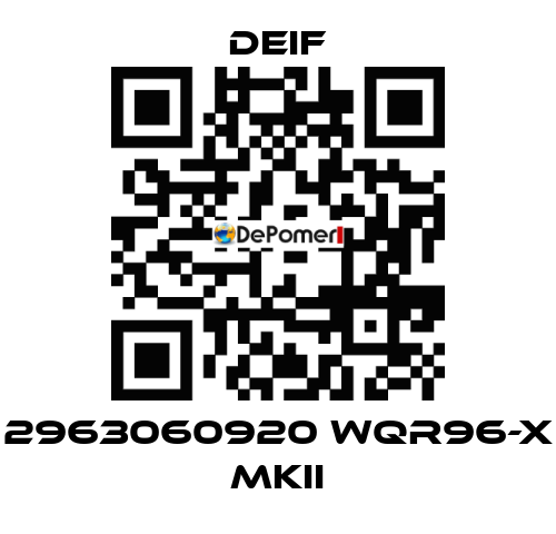 2963060920 WQR96-X MKII Deif