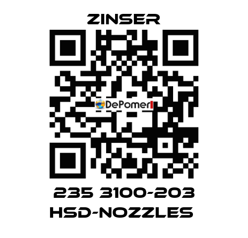 235 3100-203 HSD-nozzles  Zinser