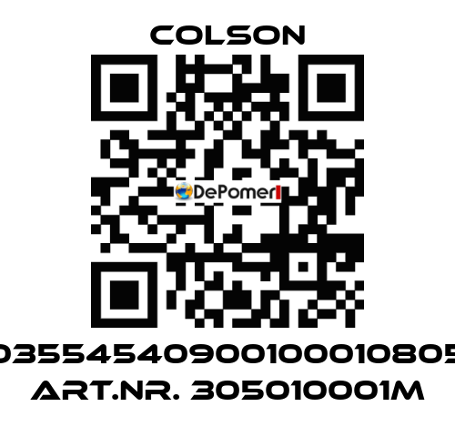 03554540900100010805  ART.NR. 305010001M Colson