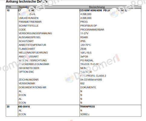 CEV-65-M-01460 PROG + 490-00416 TR Electronic