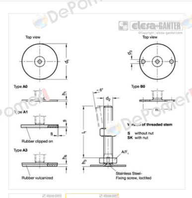 GN 40-50-M10-80-A1-SK Elesa Ganter