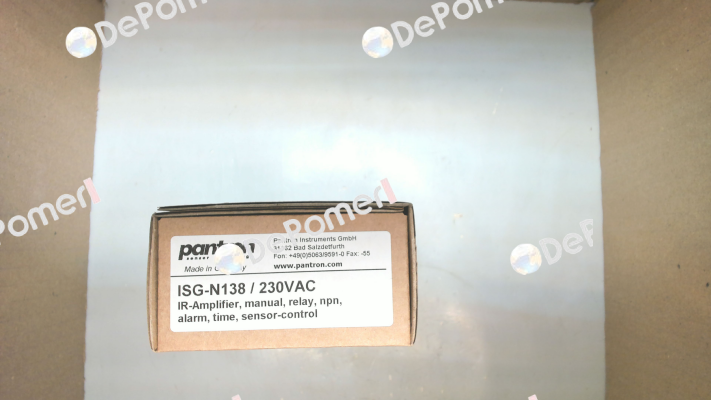 p/n: 9ISG201, Type: ISG-N138/230VAC Pantron