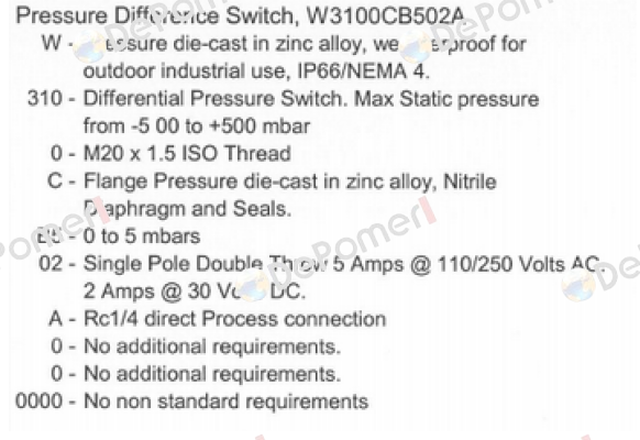 W-310-0-C-B5-02-A                    Delta Controls