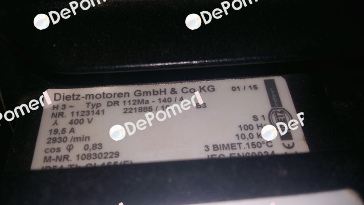 DR 112Ma-140/4 OEM for Rieter AG  Dietz-Motoren