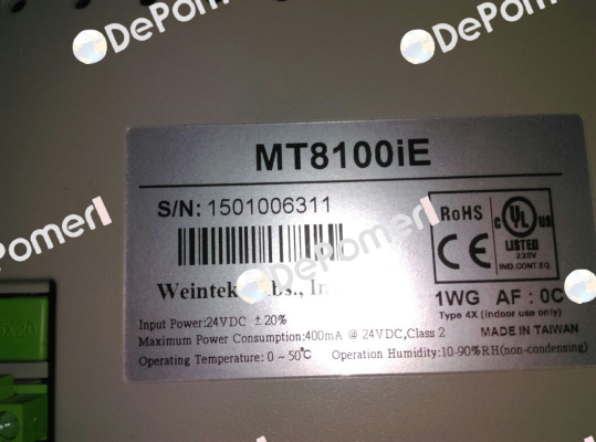 MT8100iE1WG - not available, alternative - MT8102iE  Weintek