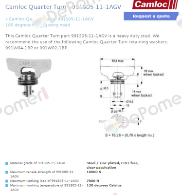 991S05-11-1AGV     Camloc