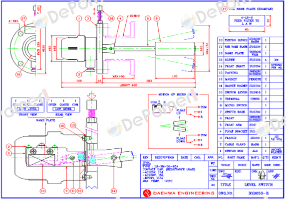 LS-SM-D3-65A (Dwg No. :  DX005S-H)  Daehwa