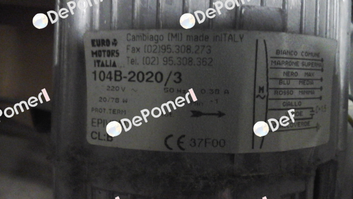 104 B - 2020 / 3 obsolete, alternative 104B-3045/1Q Euro Motors Italia