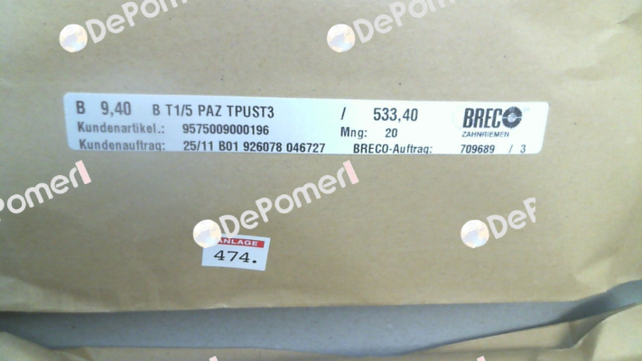 9,4 T1/5/533,4-PAZ (210XL037) Brecoflex