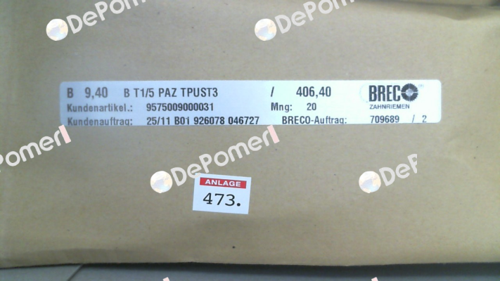 9,4 T1/5"/406,4-PAZ (160 xl 037) Brecoflex