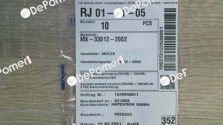 33012-2002 Molex