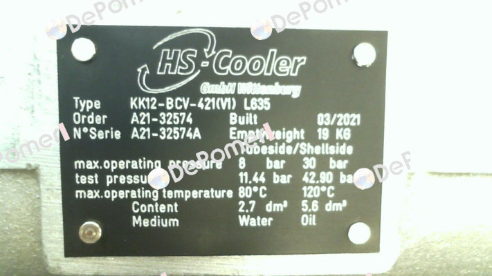 KK12-BCV-421(V1) L635 HS Cooler