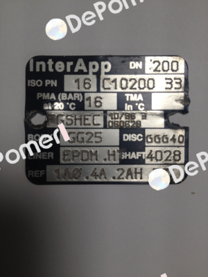 Obsolete DN200 PN 16 C10200 33 replaced by D10200.33-2KR.41.2AH.E  InterApp