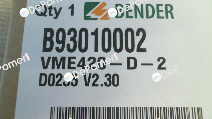 B93010002 / VME420-D-2 Bender