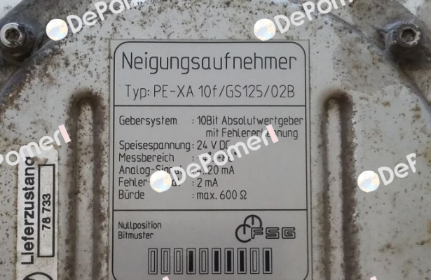 TYP: PE-XA 10 f/GS125/02B (OEM) - not available FSG Fernsteuergeräte