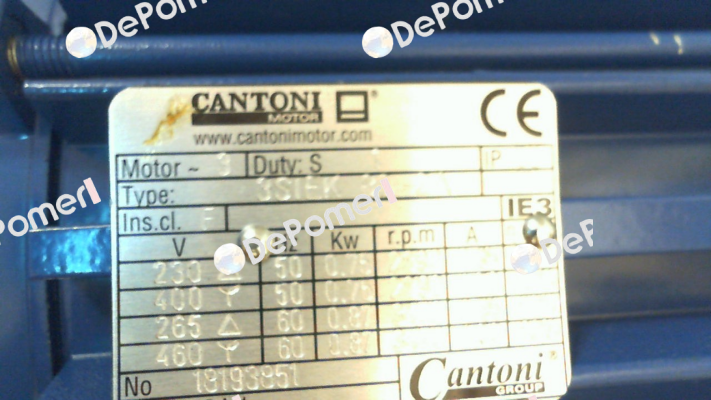 P/N: 1108A002425IE3, Type: 3SIEK 80-2A Cantoni