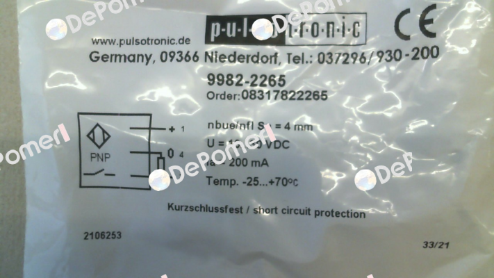 9982-2265 \ KJ4-M12MN50-DPS-V2 Pulsotronic