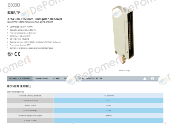 BX80A/4P-0H2D Micro Detectors / Diell