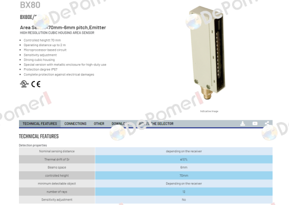 BX80E/20-0H Micro Detectors / Diell