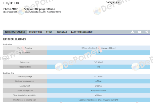 FFI8/BP-1EAN Micro Detectors / Diell