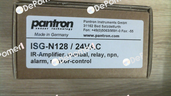 p/n: 9ISG184, Type: ISG-N128/24VAC Pantron