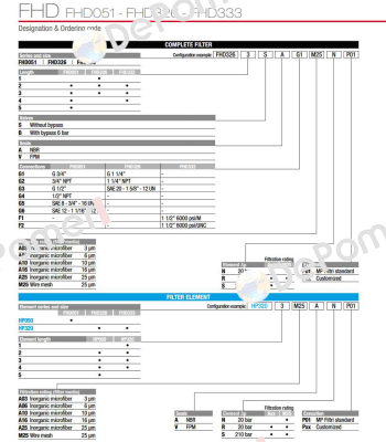 FHD-051-3-B-A-G1-M25-N-P01 MP Filtri