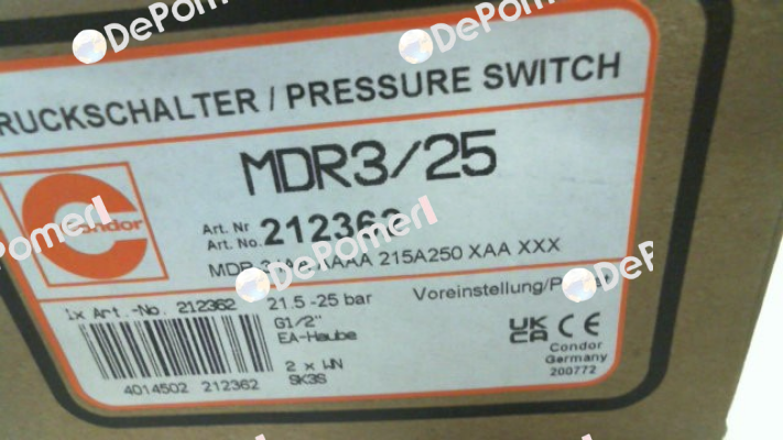 MDR 3/25  272885 Condor