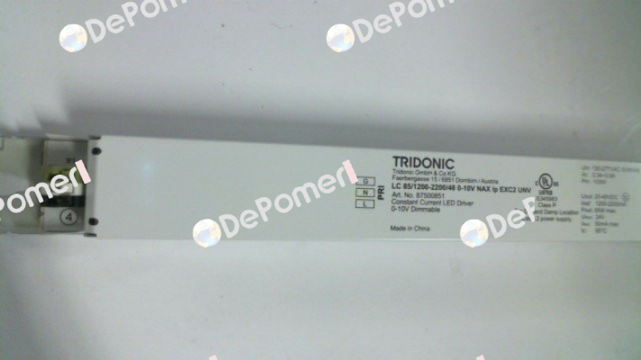 P/N: 87500851, Type: LC 85/1200 Tridonic